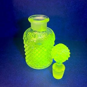 Depression glass perfume bottle